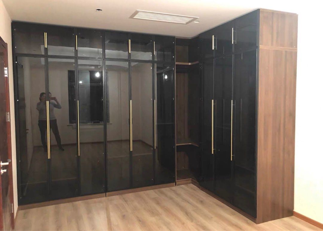 MARCIA Modern Rustic Glass Wardrobe