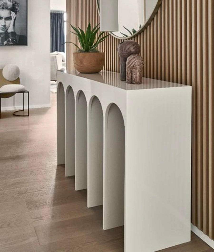 MUEDA Modern White Console Table