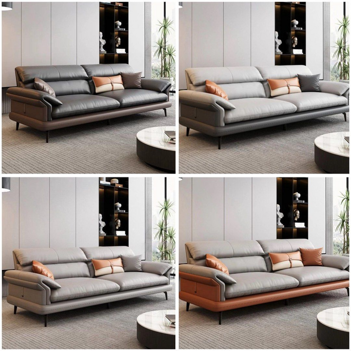 AFIONE Modern Genuine Leather Sofa