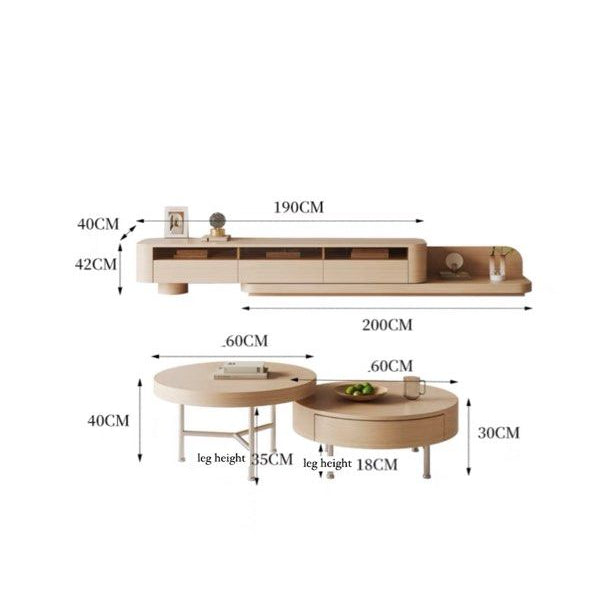 RONDI Japandi Extendable Console Table