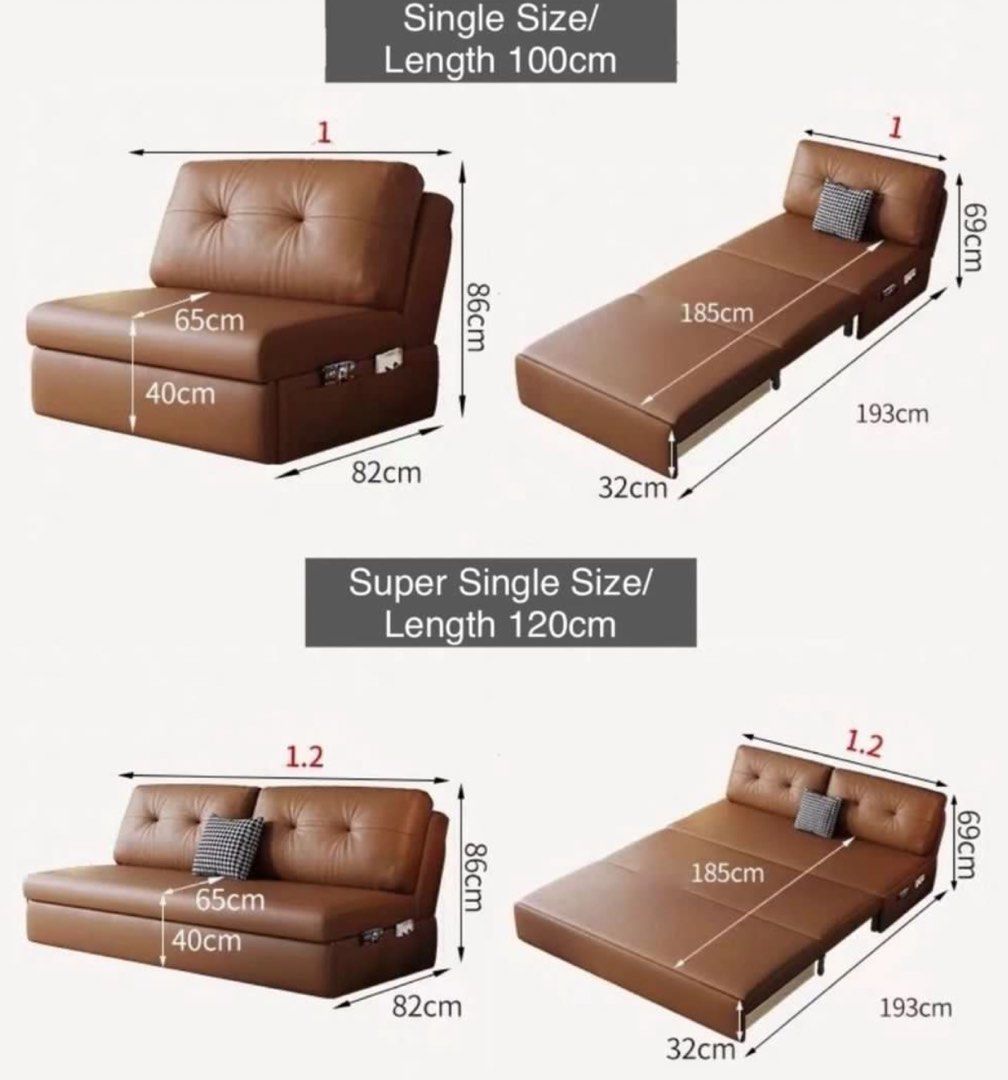 ZANI Scratch Resistant Leather Storage Sofa Bed