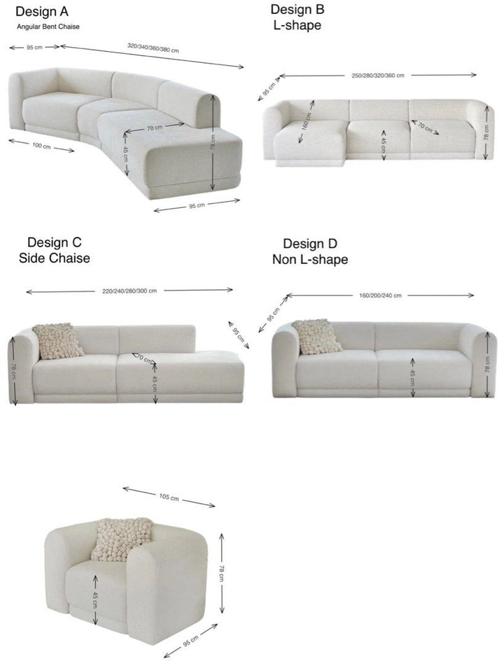 ACASA Modern Scratch Resistant Sectional Sofa