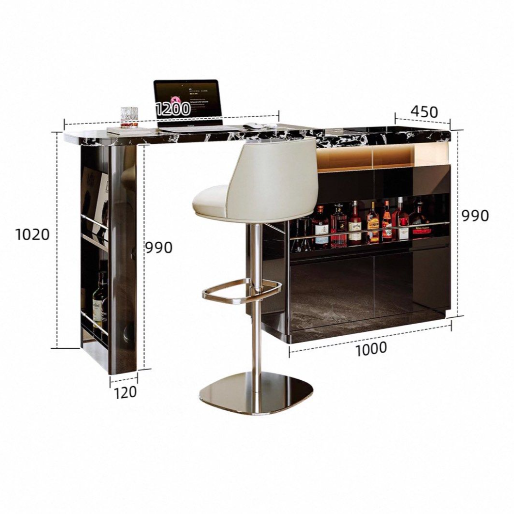JANGGA Modern Sintered Stone Bar Table