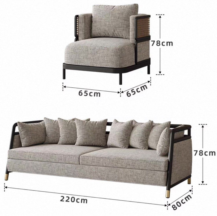 AFREL Modern Lounge Chair and Sofa Set
