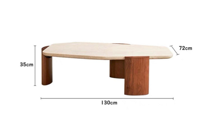 CYRUS Modern Travertine Coffee Table