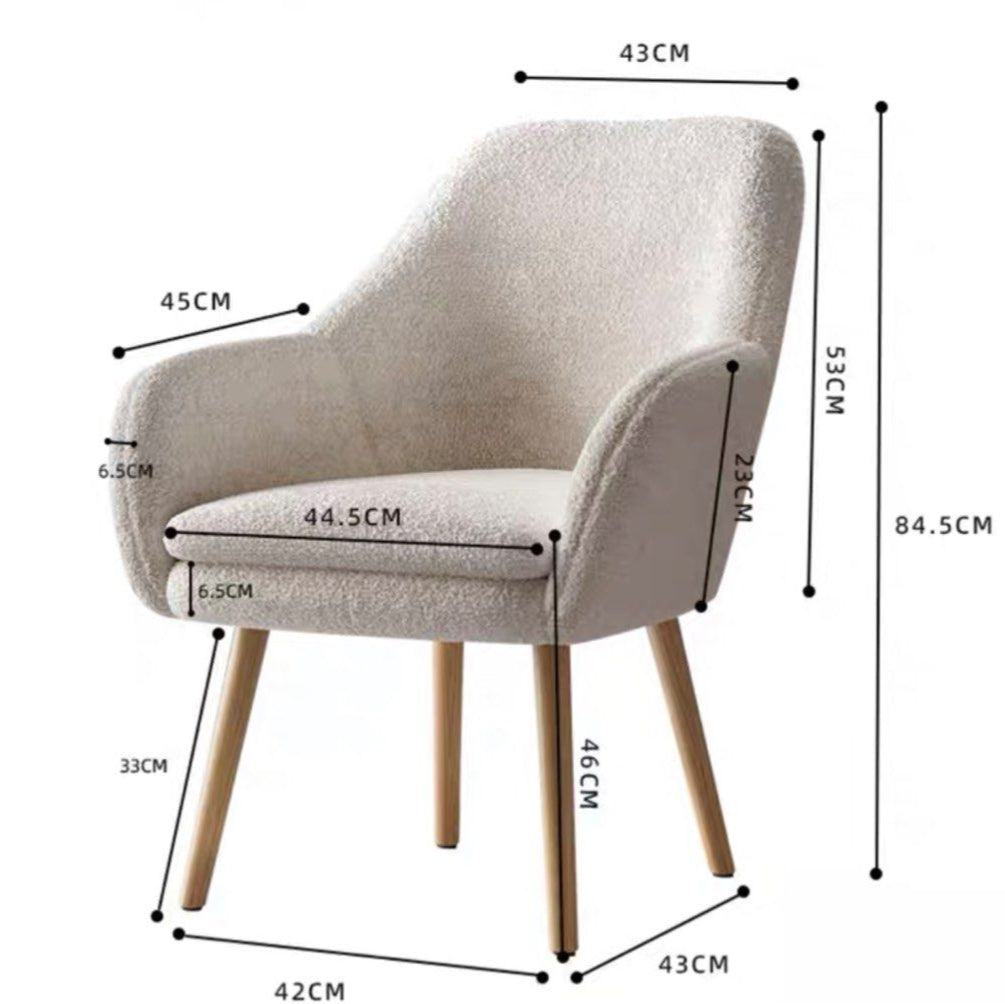ROLIN Modern Boucle Dining Chair