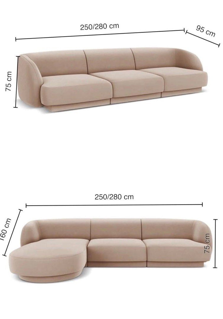 MELO Modern Scratch Resistant Sectional Sofa