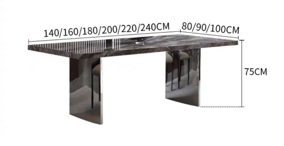 LEEDON Modern Marble Dining Table