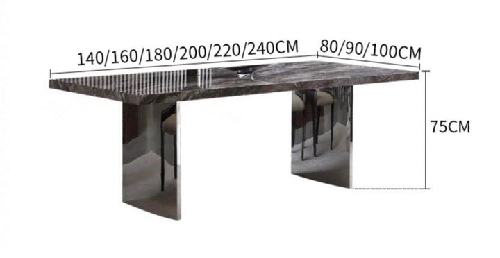 LEEDON Modern Marble Dining Table