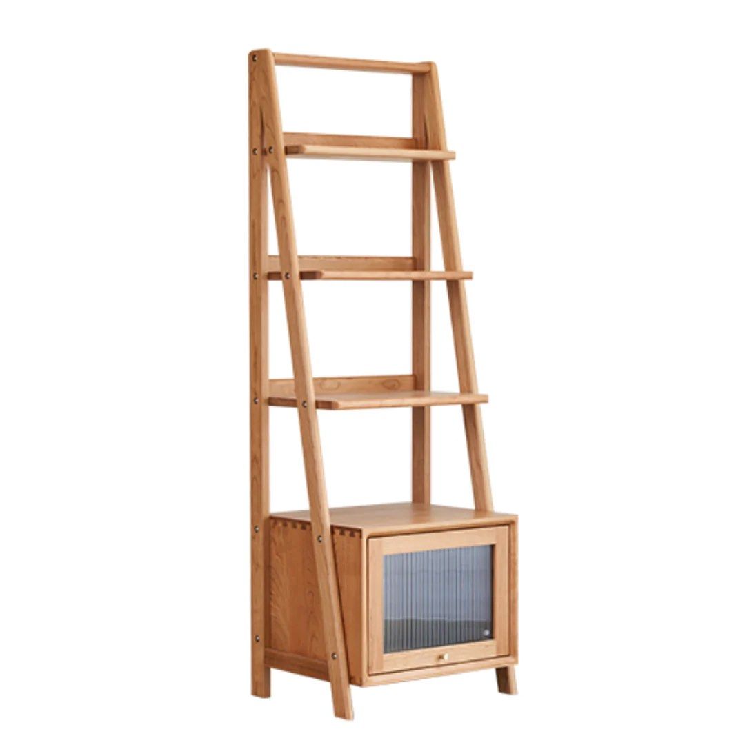 ANSELMO Wood Bookshelf With Storage