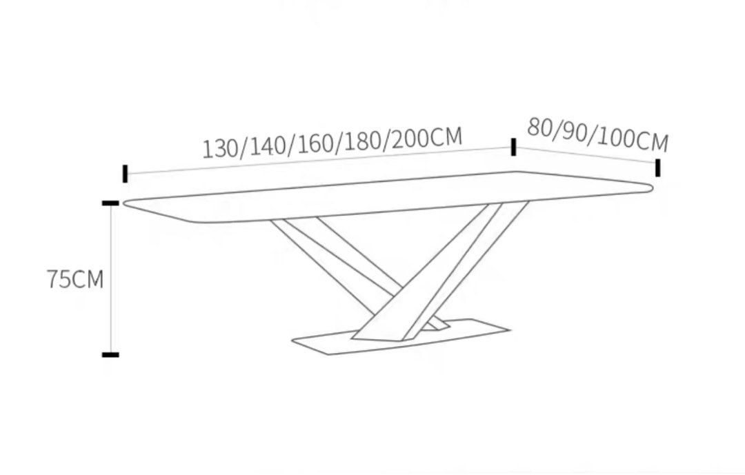 GALLAGHER Modern Sintered Stone Dining Table