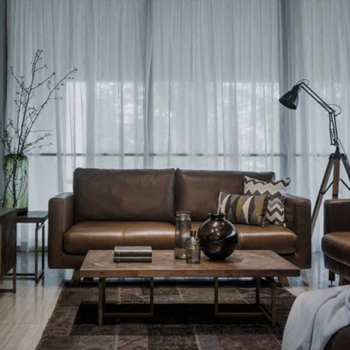 ALFIE Herringbone Solid Wood Coffee Table