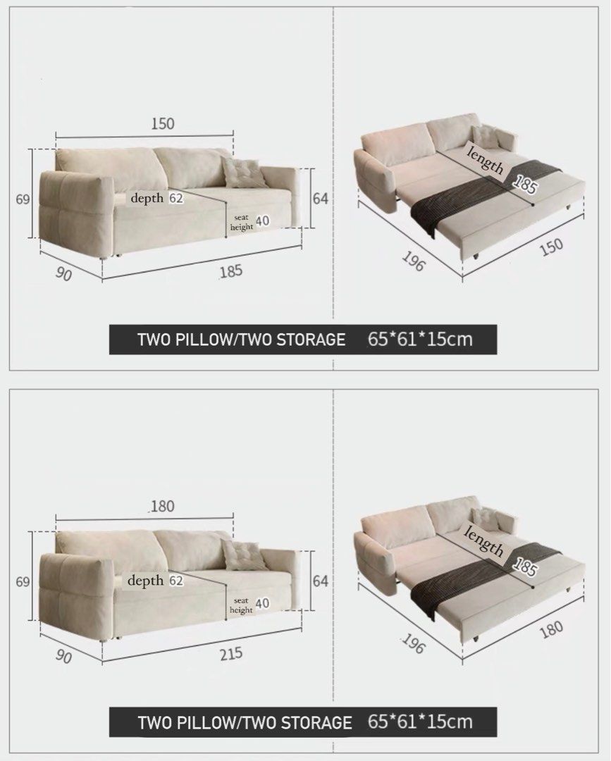 JEKO Modern Storage Sofa Bed