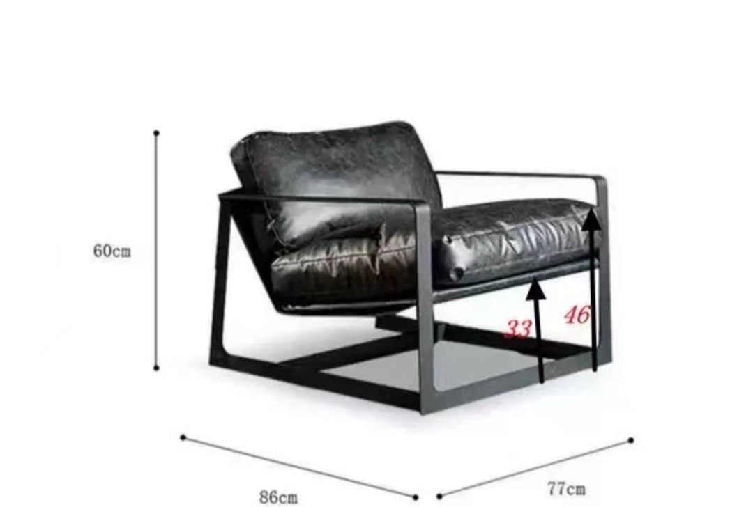 TALIA Modern Leather Lounge Chair