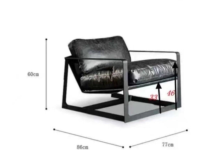 TALIA Modern Leather Lounge Chair