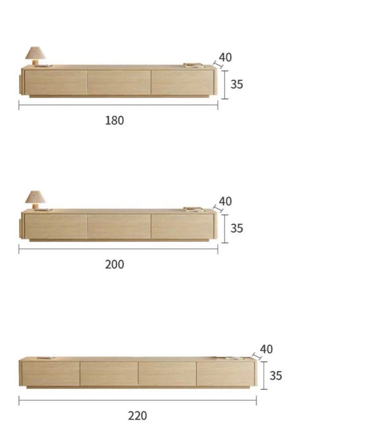 KELZO Japandi TV Console & Coffee Table