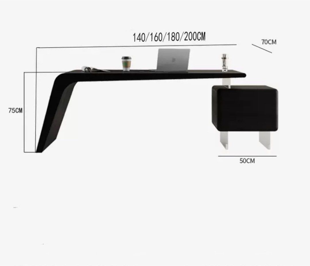 FRANZ Modern Saddle Leather Study Table