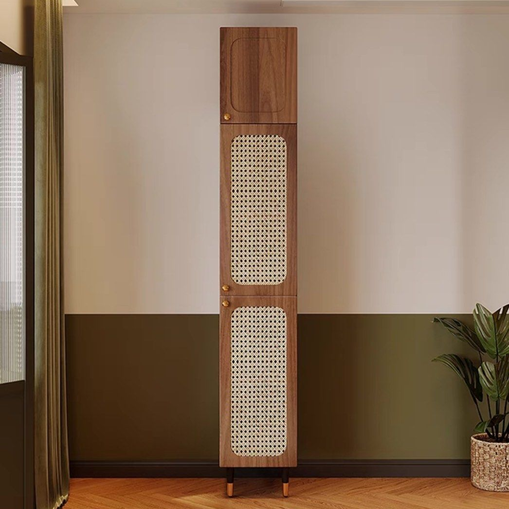 LUCINA Mid-Century Rattan Wardrobe