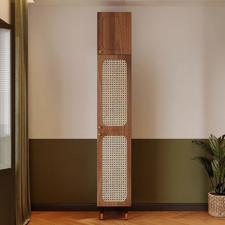 LUCINA Mid-Century Rattan Wardrobe