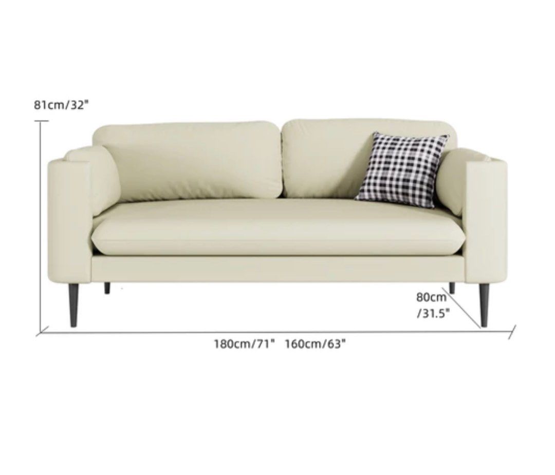 ESTREL Modern Leather Sofa