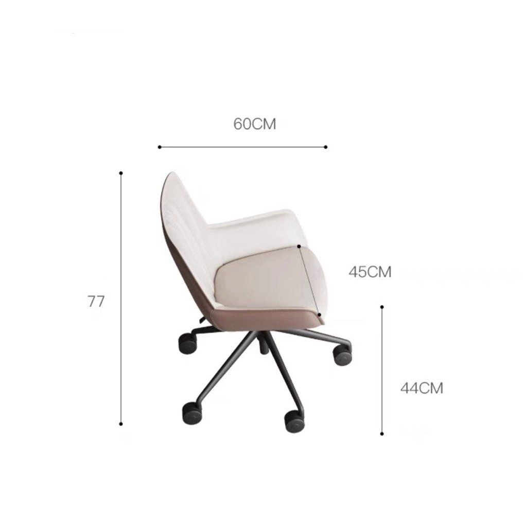 ERICH Modern Saddle Leather Study Desk