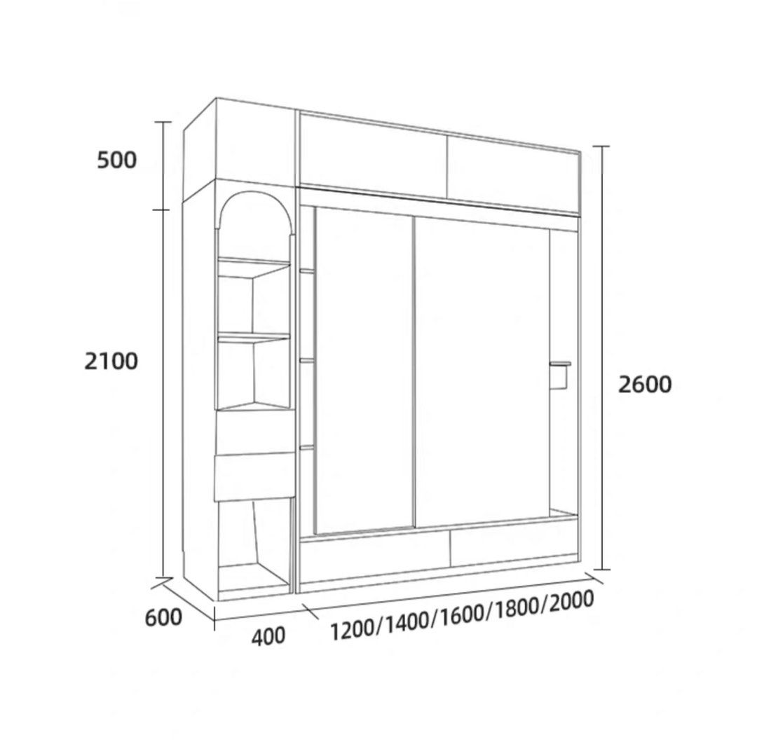 DRUSUS Japandi Solid Wood Wardrobe