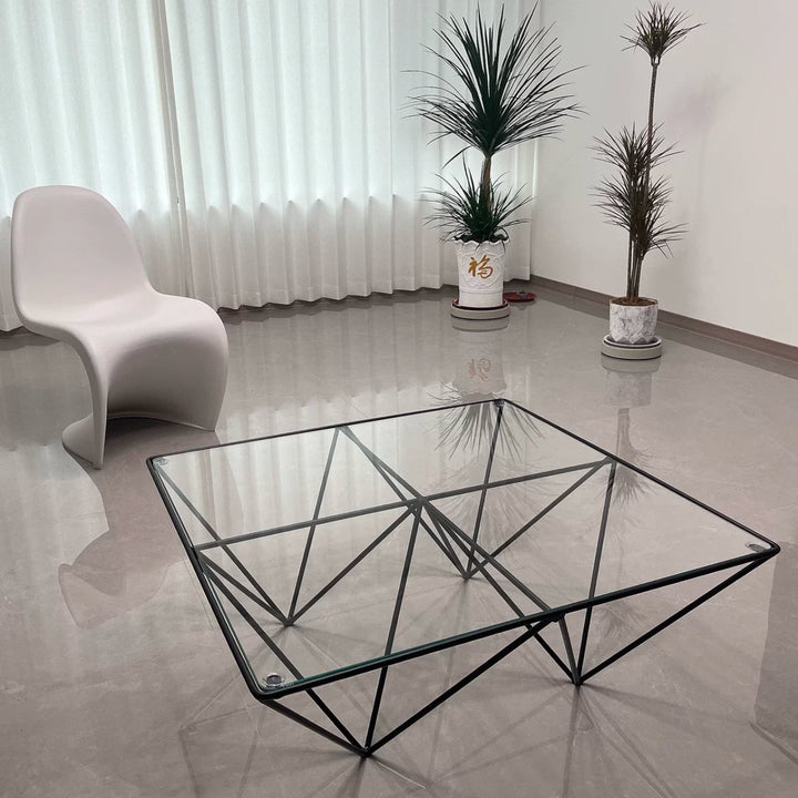 QUAGO Modern Glass Coffee Table