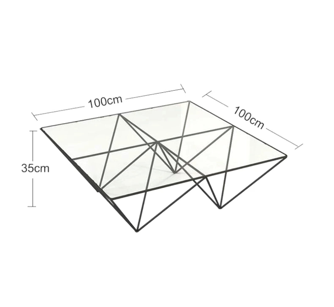 QUAGO Modern Glass Coffee Table