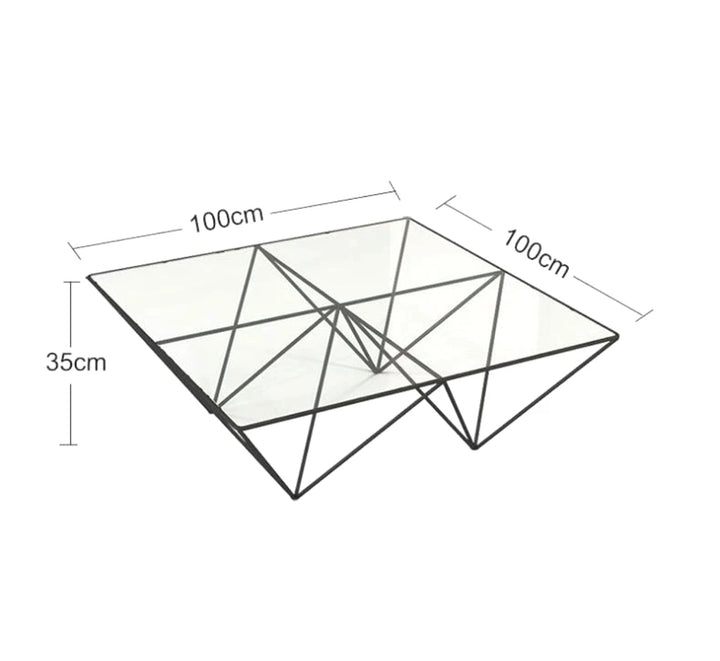 QUAGO Modern Glass Coffee Table