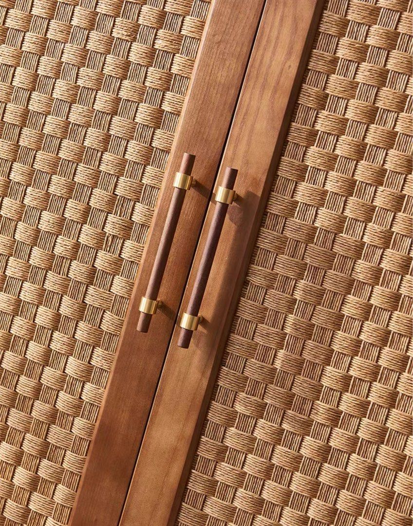 FLAVIA Rustic Rattan Wardrobe