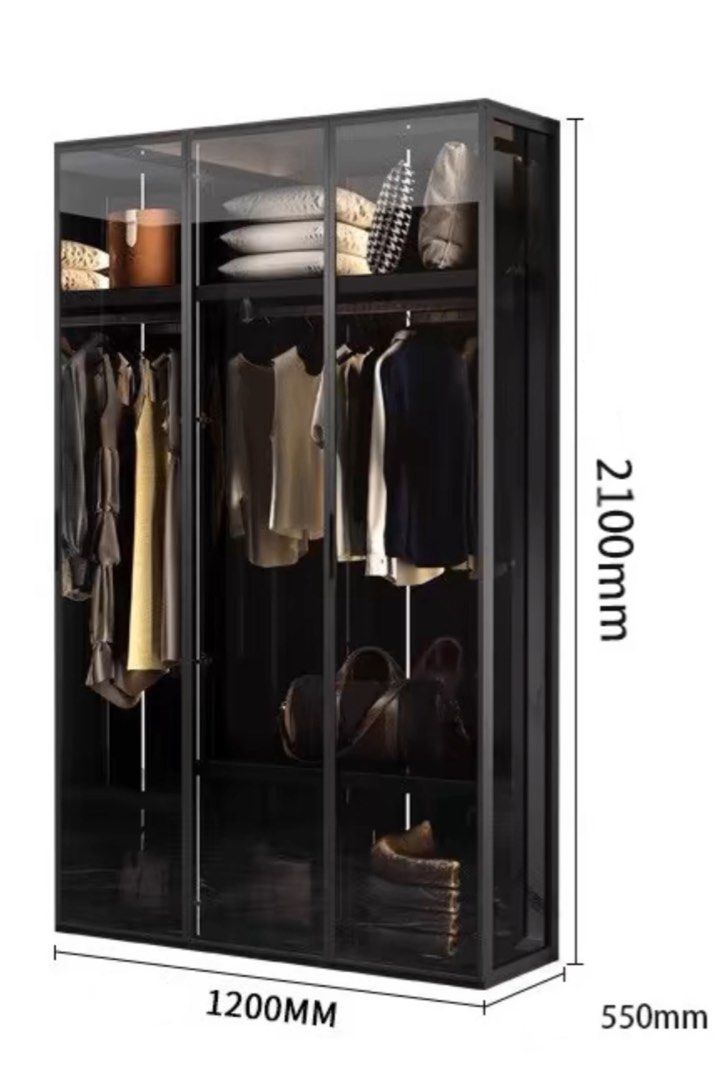 VALERIA Modern Glass Wardrobe