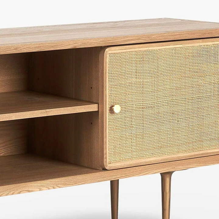ALEEMA Modern Solid Wood TV Console