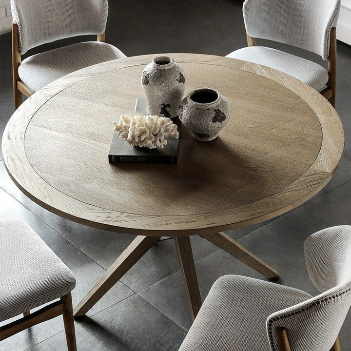 AFFEUR Pedestal Dining Table