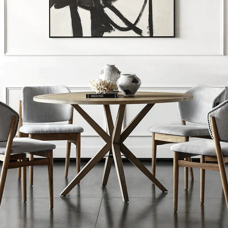 AFFEUR Pedestal Dining Table