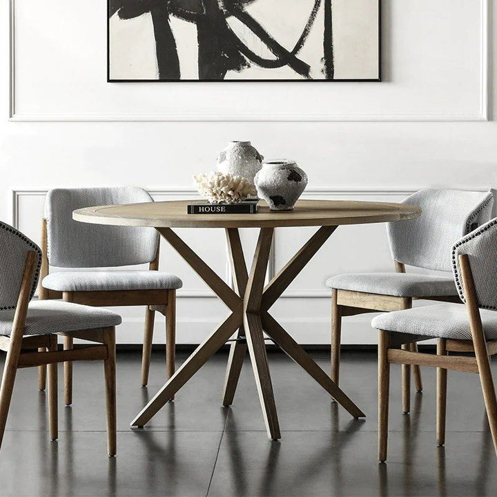 AFFEUR Pedestal Dining Table