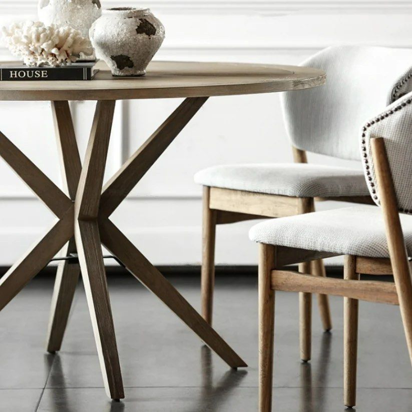 AFFEUR Pedestal Dining Table