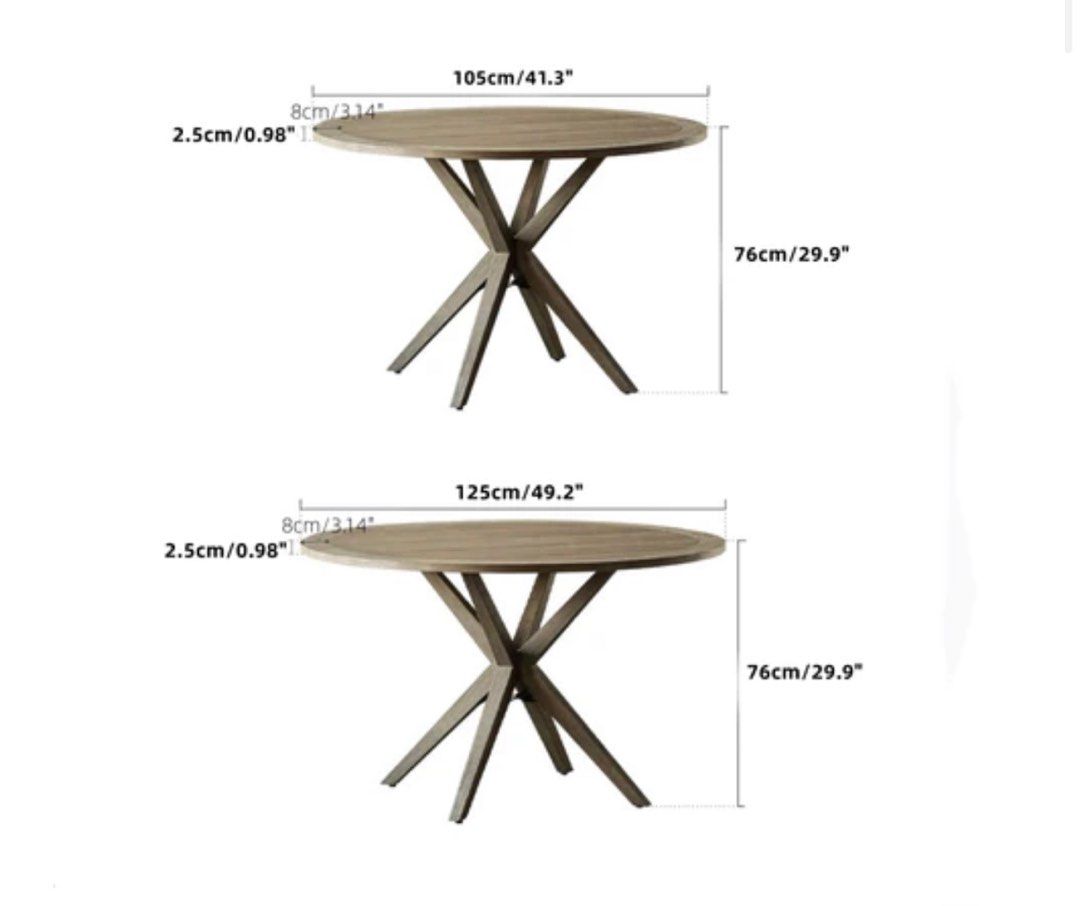 AFFEUR Pedestal Dining Table