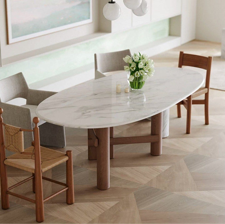 SYNE Modern Marble Dining Table