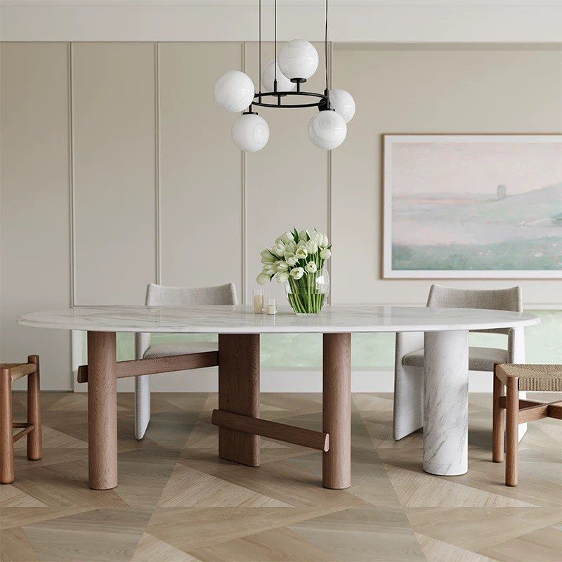 SYNE Modern Marble Dining Table