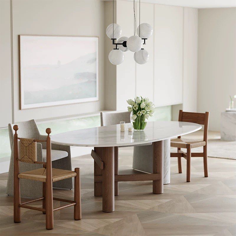 SYNE Modern Marble Dining Table