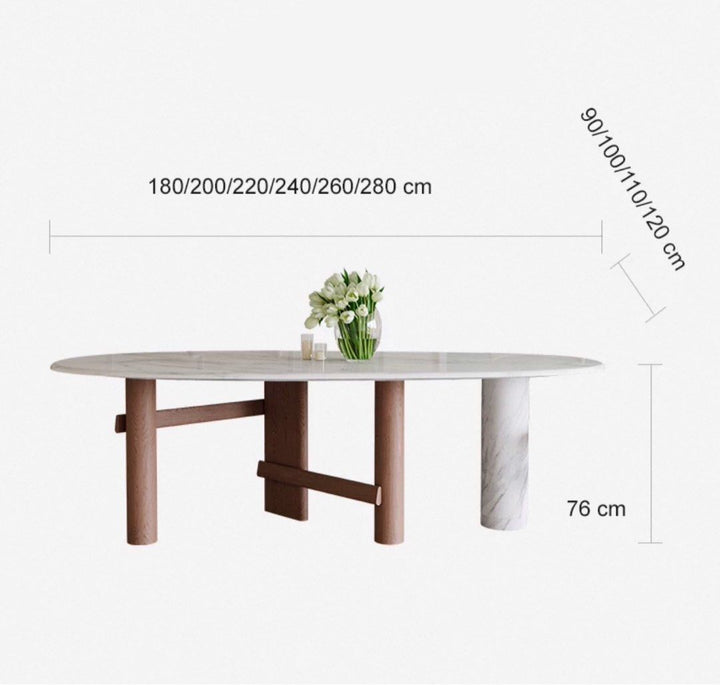 SYNE Modern Marble Dining Table