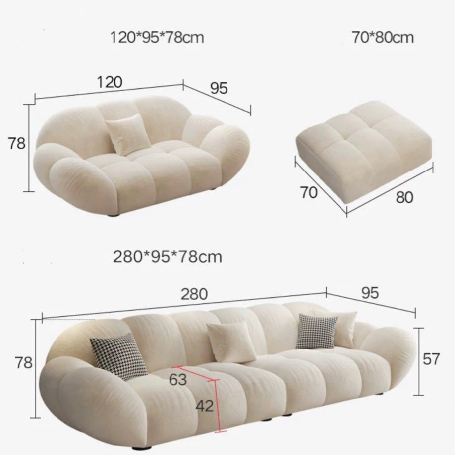 LORIANA Modern Velvet Sofa