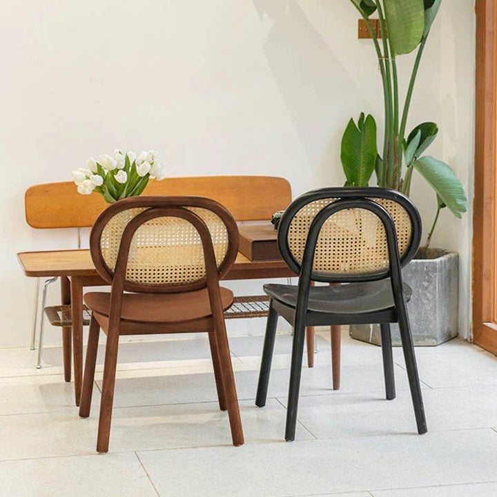 NANTA Rustic Rattan Dining Chair