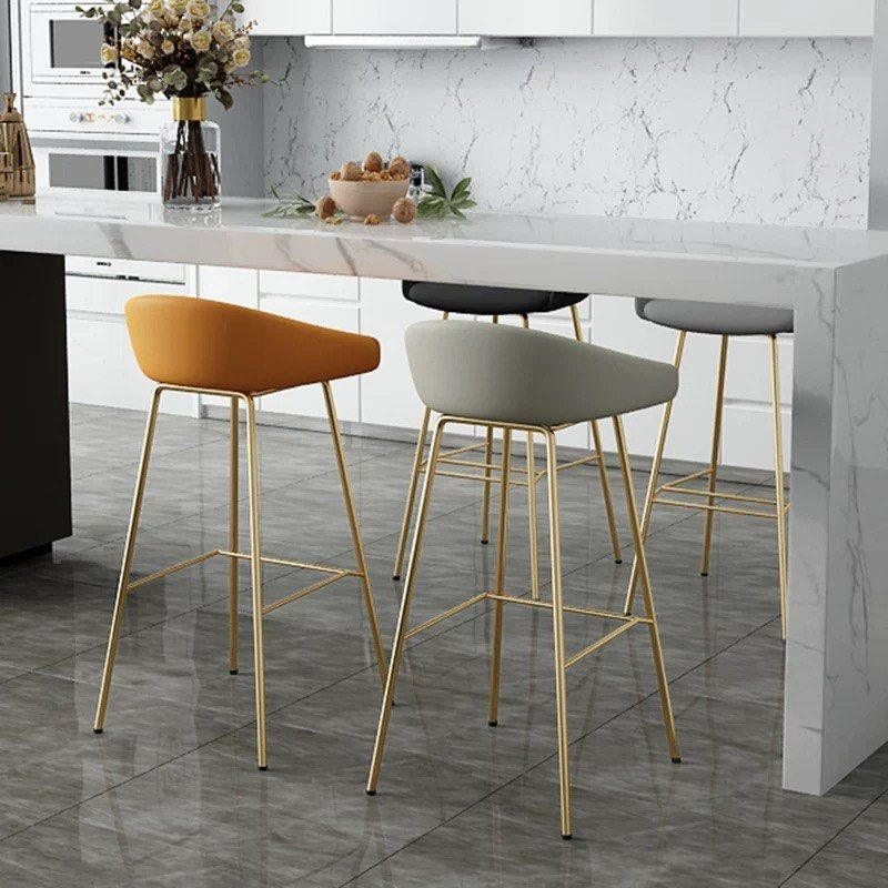 MILEY Modern Leather Bar Stool