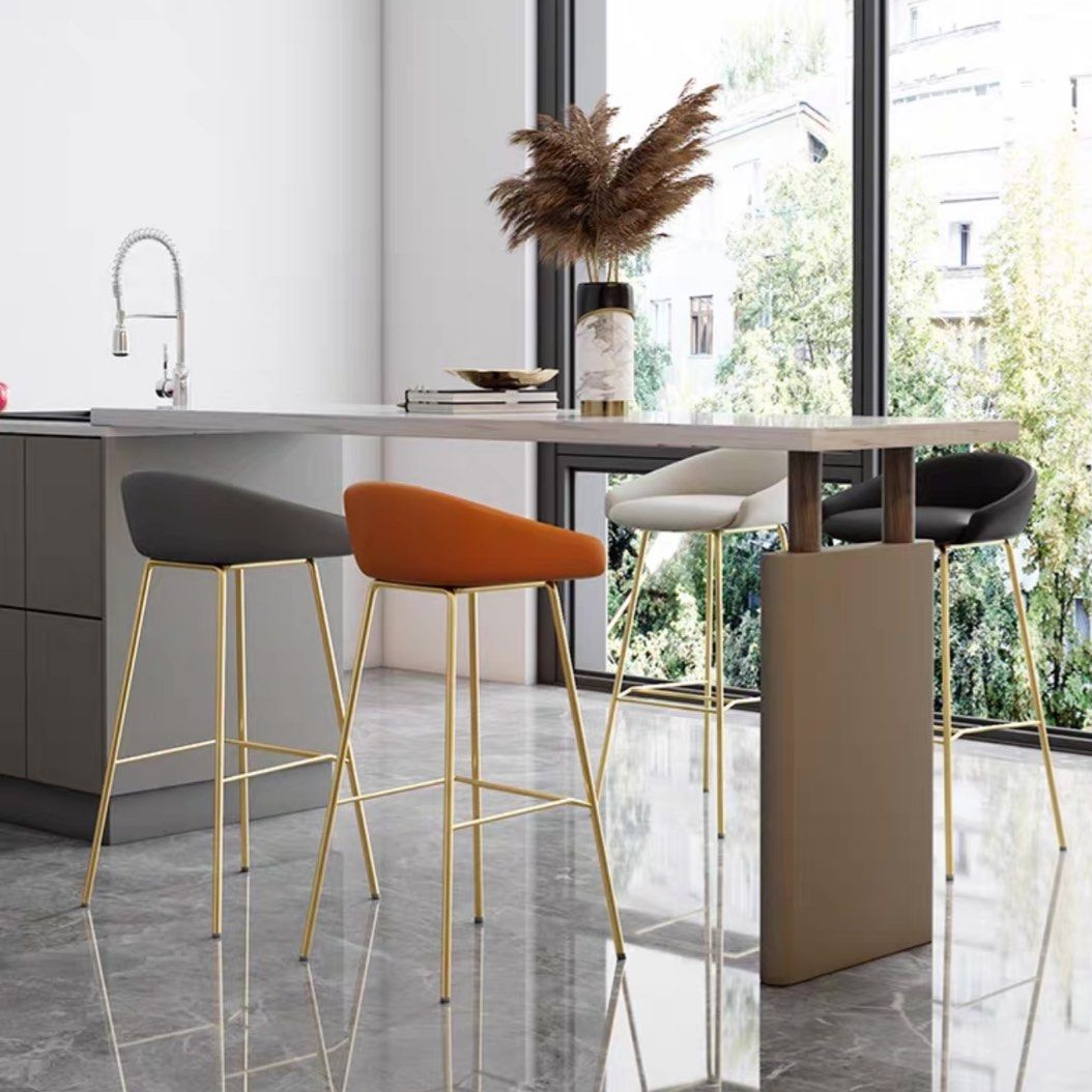 MILEY Modern Leather Bar Stool