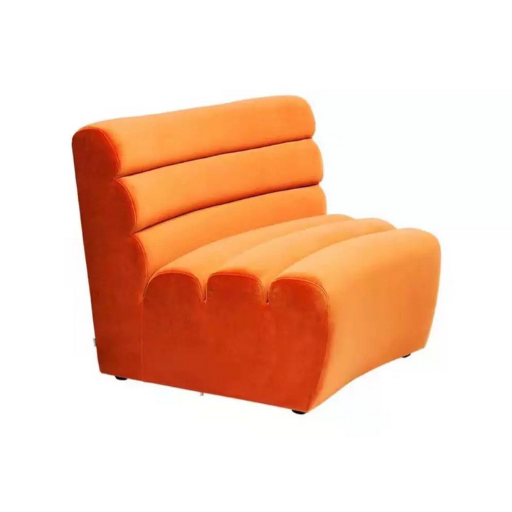DRAVENOR Modern Velvet Curved Sofa