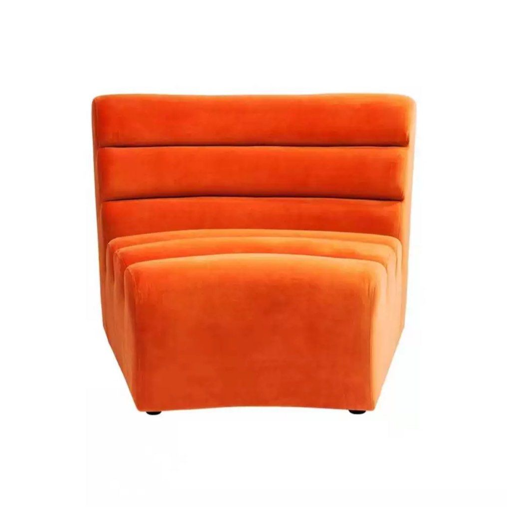 DRAVENOR Modern Velvet Curved Sofa
