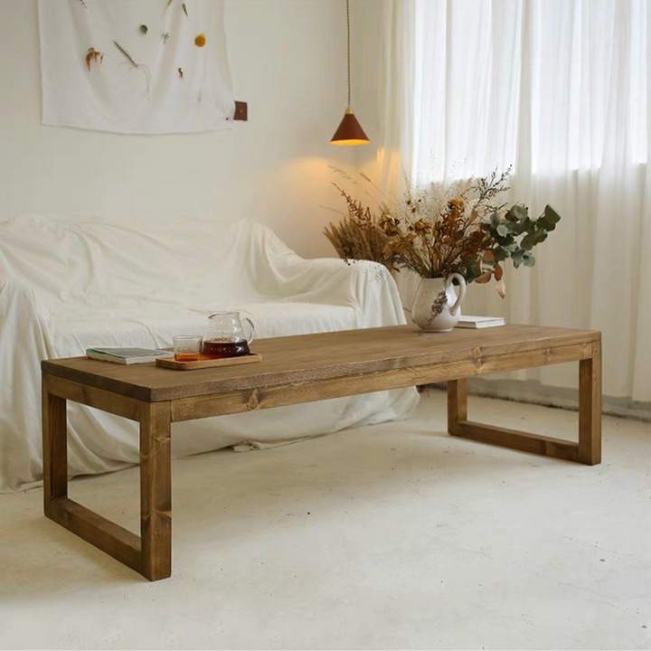 GLOVER Rustic Solid Wood Coffee Table