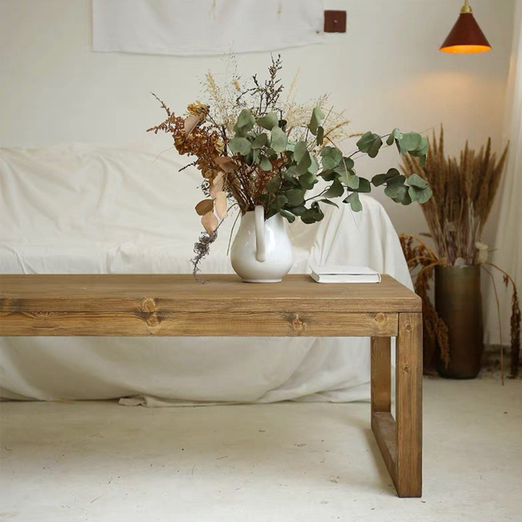 GLOVER Rustic Solid Wood Coffee Table