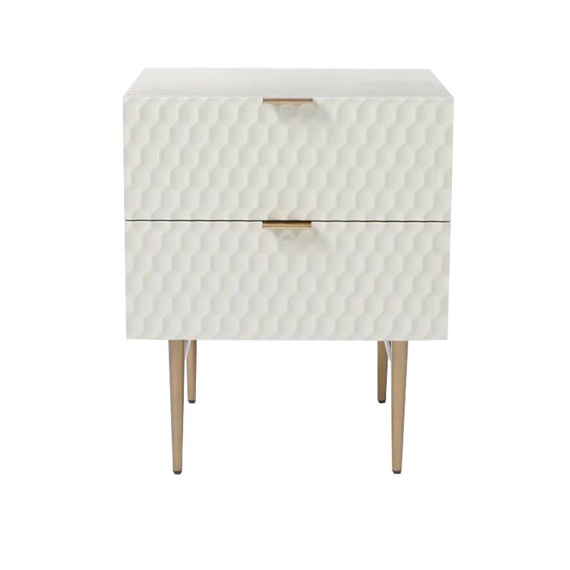 ALVAREZ White Nightstands Set of 2
